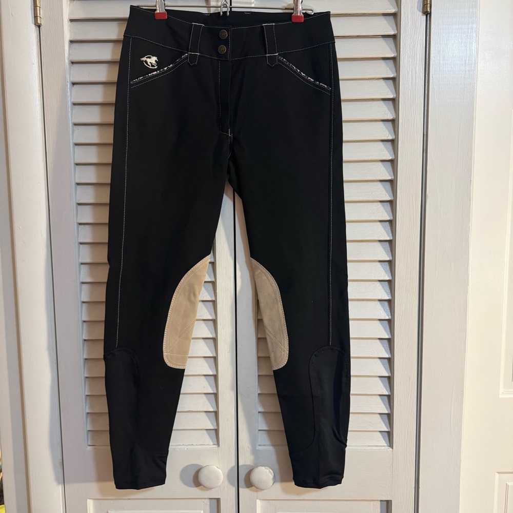 Piper Knee Patch Breeches - Black
